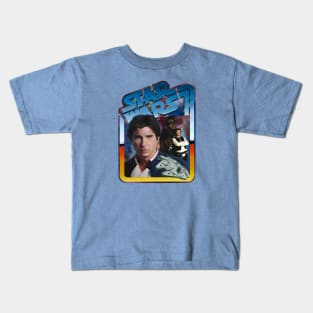 The Scoundrel (nebula background, desert border) Kids T-Shirt